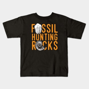 Fossil hunter tshirt - great paleontolgy gift for the fossil collector Kids T-Shirt